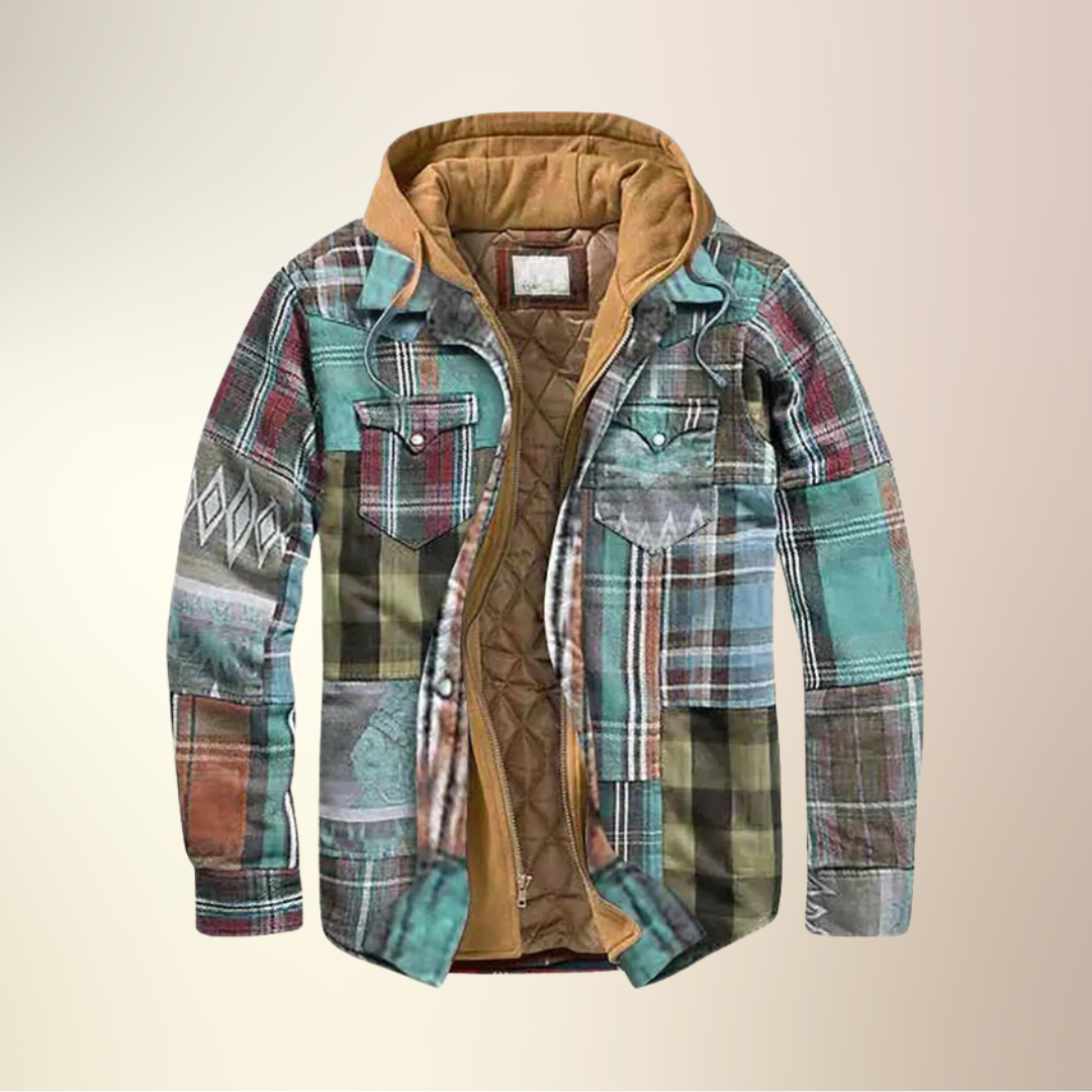 Yves™ I Veste patchwork à carreaux