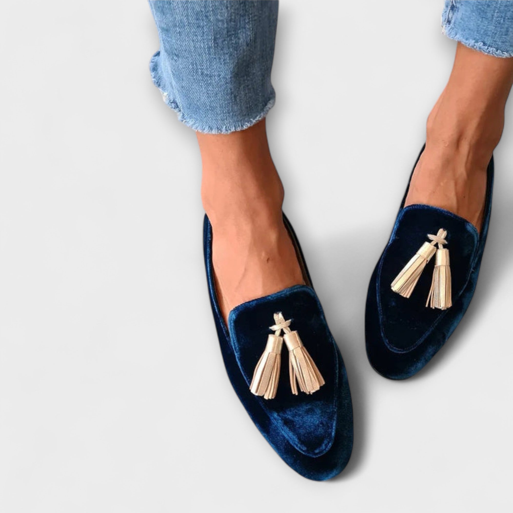 Quinnlyn – Mocassins inspirés du vintage avec des pampilles